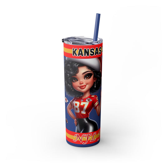 Chiefs  Fan Girl Christmas 20oz Tumbler with Straw