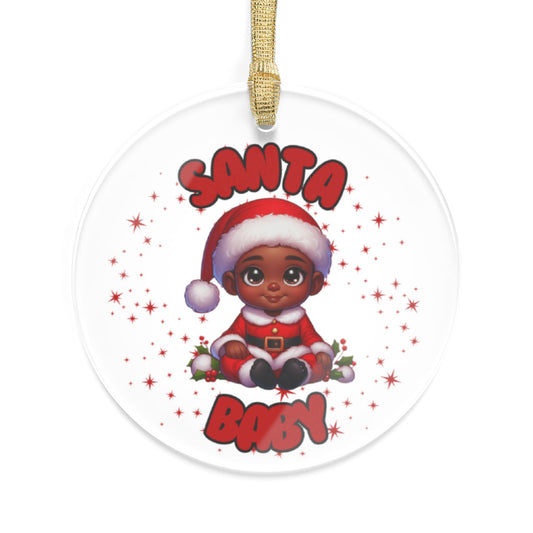 Santa Baby Boy Acrylic Christmas Ornament